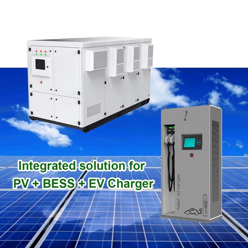 Renewable Energy Solutions - ตู้เก็บพลังงานแสงอาทิตย์แบบคอนเทนเนอร์ พร้อมแท่นชาร์จรถยนต์ไฟฟ้ากระแสตรงแบบเร็ว โซลูชันการชาร์จพลังงานทดแทน