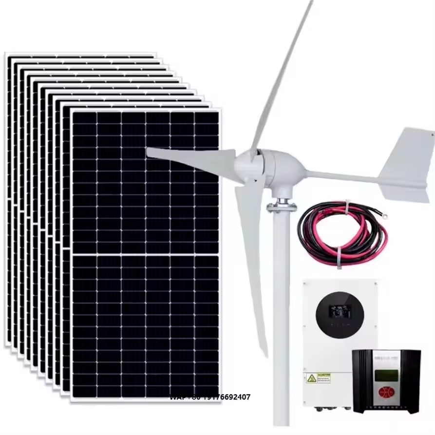 Renewable Energy Wind Solar - ระบบพลังงานลมและพลังงานแสงอาทิตย์แบบไฮบริด 1 กิโลวัตต์ 2 กิโลวัตต์ 5